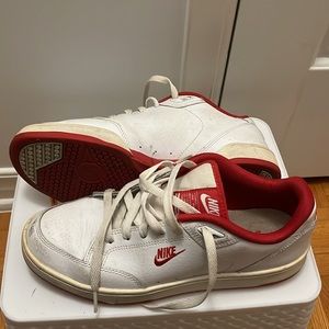 Red Nike Low Top Shoe